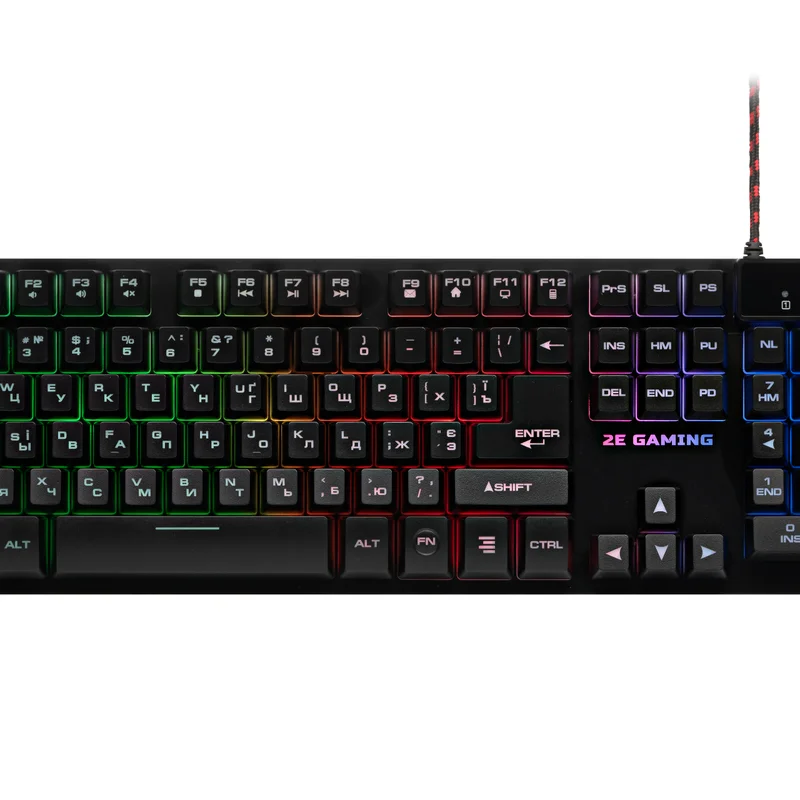 Клавіатура 2E Gaming KG280 LED Ukr Black (2E-KG280UB)