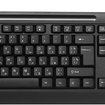 Клавіатура 2E KM1040 Ukr (2E-KM1040UB) Black USB