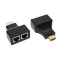 Адаптер Voltronic HDMI - 2хRJ-45 (M/F), Black (YT-SCPE HDMI/2P-30m720P/08516)