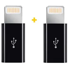 Адаптер XoKo AC-030 micro USB - Lightning (F/M), 2шт., Black (XK-AC030-BK2)