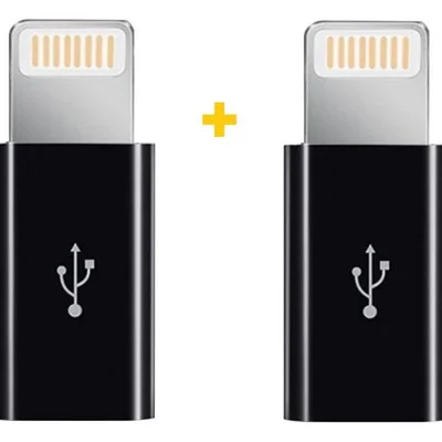 Адаптер XoKo AC-030 micro USB - Lightning (F/M), 2шт., Black (XK-AC030-BK2)