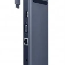 Док-станція Cablexpert USB-C 10-в-1 (A-CM-COMBO10-01) USB-хаб + HDMI/VGA/PD/картрідер/LAN/3.5-мм аудіо
