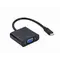 Адаптер Cablexpert USB Type-C - VGA (M/F), 0.15 м, чорний (A-CM-VGAF-01) Адаптер Cablexpert USB Type-C - VGA (M/F), 0.15 м, чорний (A-CM-VGAF-01)
