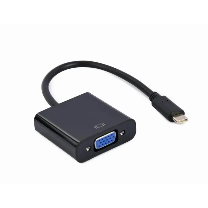 Адаптер Cablexpert USB Type-C - VGA (M/F), 0.15 м, чорний (A-CM-VGAF-01) Адаптер Cablexpert USB Type-C - VGA (M/F), 0.15 м, чорний (A-CM-VGAF-01)
