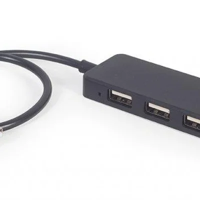 Концентратор USB Gembird 4хUSB2.0, пластик, Black (UHB-U2P4-06)