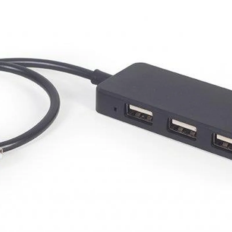 Концентратор USB Gembird 4хUSB2.0, пластик, Black (UHB-U2P4-06)