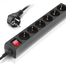 Фільтр живлення REAL-EL RS-6 Protect M 3м Black (EL122300034)