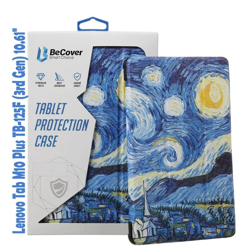 Чохол-книжка BeCover Smart для Lenovo Tab M10 Plus TB-125F (3rd Gen)/K10 Pro TB-226 10.61" Night (708315) Чохол-книжка BeCover Smart для Lenovo Tab M10 Plus TB-125F (3rd Gen)/K10 Pro TB-226 10.61" Night (708315)