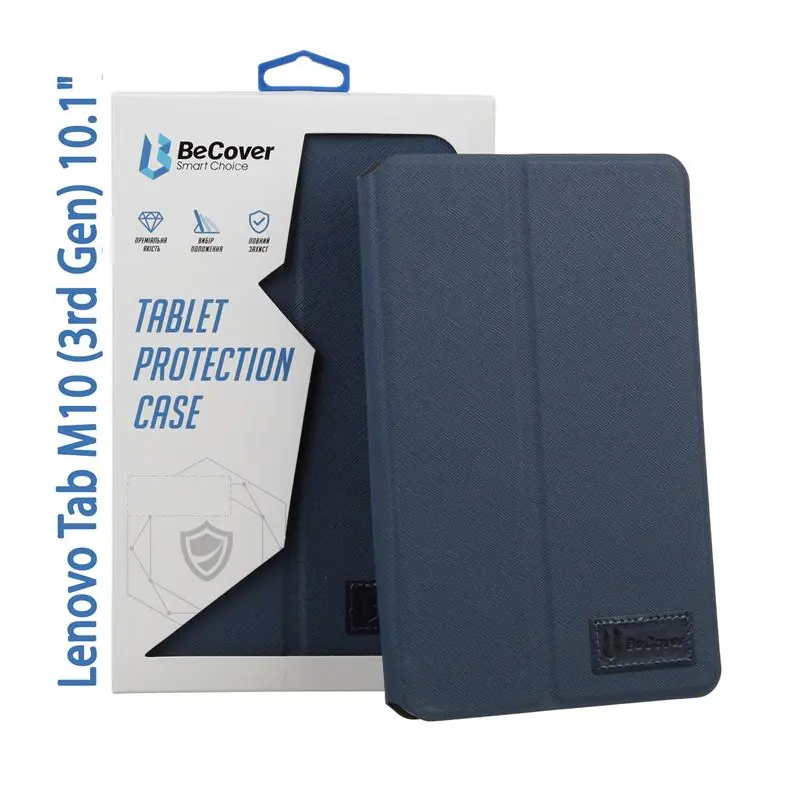Чохол-книжка BeCover Premium для Lenovo Tab M10 TB-328F (3rd Gen) 10.1" Deep Blue (708338) Чохол-книжка BeCover Premium для Lenovo Tab M10 TB-328F (3rd Gen) 10.1" Deep Blue (708338)
