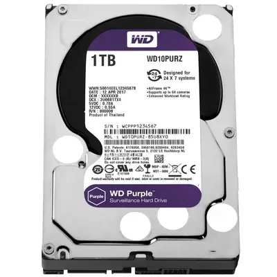 Накопичувач HDD SATA 1.0TB WD Purple 5400rpm 64MB (WD10PURZ)