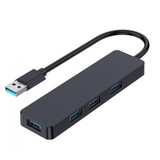 Концентратор USB 3.0 Gembird 4хUSB3.0, пластик, Black (UHB-U3P4-04)