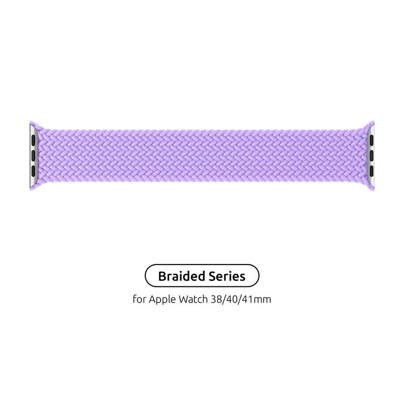 Ремінець Armorstandart Braided Solo Loop для Apple Watch 38mm/40mm/41mm Lavender Grey Size 4 (132 mm) (ARM64898)