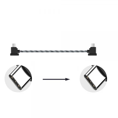 Кабель Goojodoq Type-C-Type-C Nylon для пульта RC-N1 DJI Mavic 3 / Air 2 / Air 2S / Mini 2 / Mini 3 Pro 0.3m Black (32866812366N130TT)