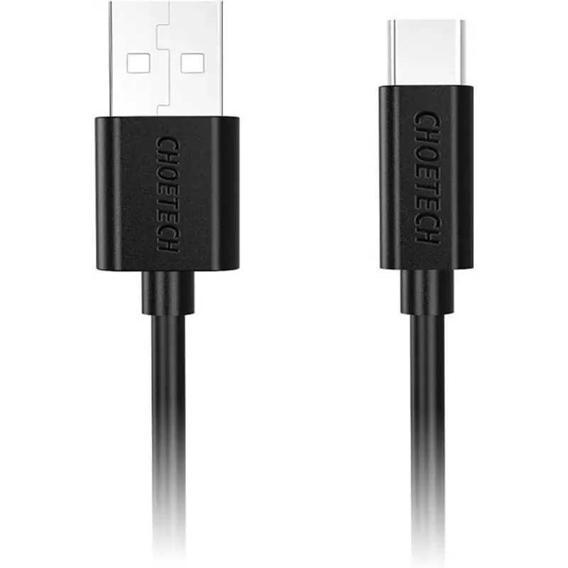 Кабель Choetech USB - USB Type-C (M/M), 2 м, Black (AC0003) Кабель Choetech USB - USB Type-C (M/M), 2 м, Black (AC0003)