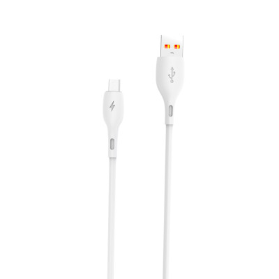 Кабель SkyDolphin S22V Soft Silicone USB - micro USB (M/M), 1 м, White (USB-000605)