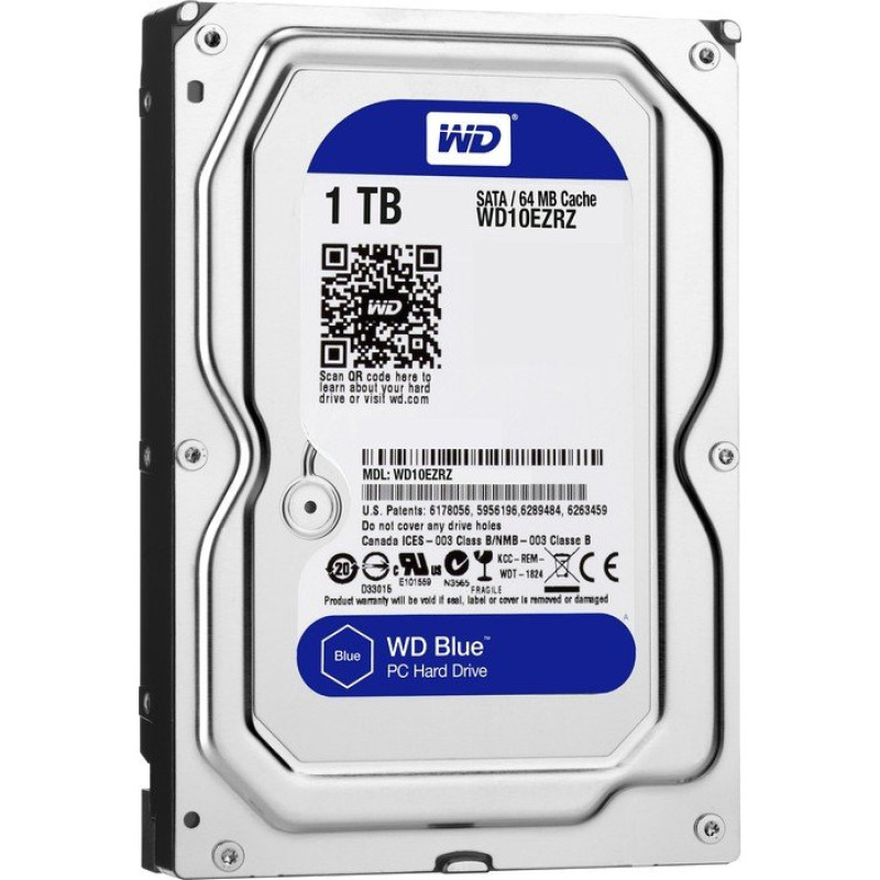 Накопичувач HDD SATA 1.0TB WD Blue 5400rpm 64MB (WD10EZRZ) Refurbished