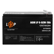 Акумуляторна батарея LogicPower 12V 7AH (LP 6-DZM-7 Ah) AGM