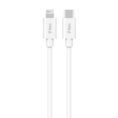 Кабель Ttec USB Type-C - Lightning (M/M), 1.5 м, White (2DKM04B)