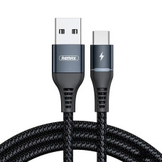 Кабель Remax RC-152a Colorful Light USB - USB Type-C, 2.4 A, 1 м, Black (6972174152080)