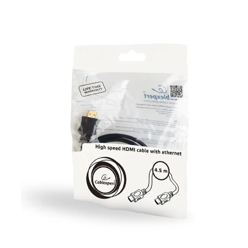 Кабель Cablexpert HDMI - HDMI V 1.4 (M/M), 4.5 м, чорний (CC-HDMI4L-15) пакет Кабель Cablexpert HDMI - HDMI V 1.4 (M/M), 4.5 м, чорний (CC-HDMI4L-15) пакет
