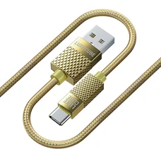 Кабель Luxe Cube Premium USB - USB Type-C (M/M), 1 м, золотистий (8889996899681)