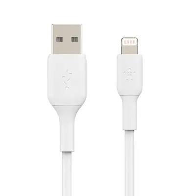 Кабель Belkin PVC USB - Lightning (M/M), 0.15 м, White (CAA001BT0MWH) Кабель Belkin PVC USB - Lightning (M/M), 0.15 м, White (CAA001BT0MWH)