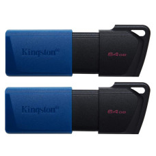 Флеш-накопичувач USB3.2 2x64GB Kingston DataTraveler Exodia M Black/Blue (DTXM/64GB-2P)