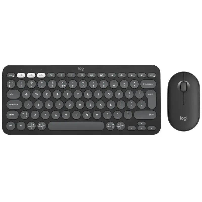 Комплект (клавіатура, миша) бездротовий Logitech Pebble 2 Combo for Mac Graphite (920-012244)