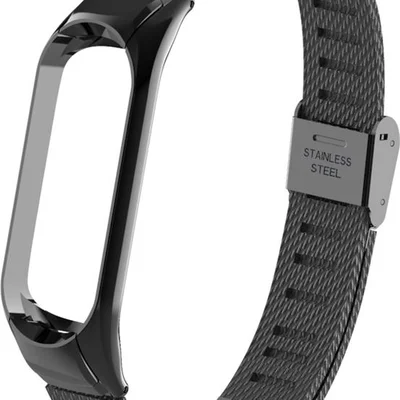 Ремінець BeCover Metal для Xiaomi Mi Smart Band 5/Mi Smart Band 6 Black (705146)