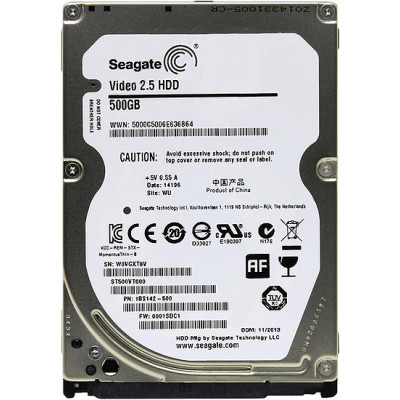 Накопичувач HDD 2.5" SATA 500GB Seagate 5400rpm 16MB Video (ST500VT000) Refurbished