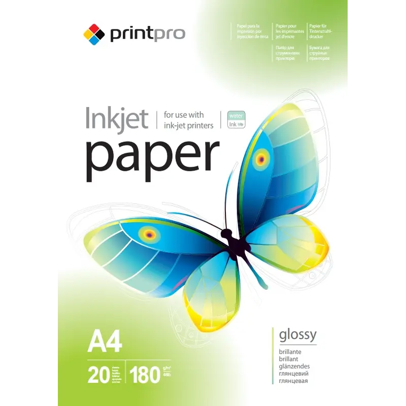 Фотопапір PrintPro глянцевий 180г/м2 A4 20арк (PGE180020A4) Фотопапір PrintPro глянцевий 180г/м2 A4 20арк (PGE180020A4)