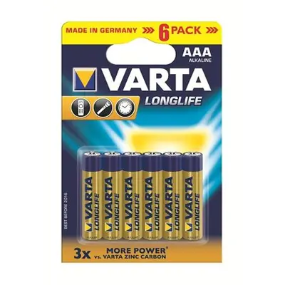 Батарейка Varta Longlife AAA/LR03 BL 6шт