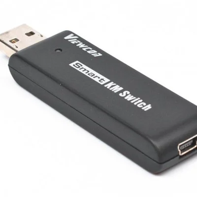 Адаптер-перемикач Viewcon VE679 Smart KM Switch, USB - mini USB (M/F), Black, 1.5 м