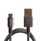 Кабель Grand-X USB - micro USB (M/M), Cu, 2.1A, обплетення метал, 1 м, Black (MM-01)