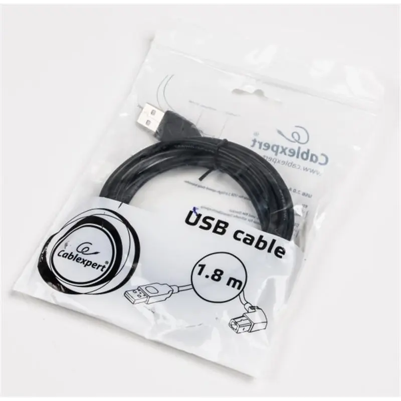 Кабель Cablexpert USB - USB Type-В (M/M), кутовий, преміум, 1.8 м, чорний (CCP-USB2-AMBM90-6) Кабель Cablexpert USB - USB Type-В (M/M), кутовий, преміум, 1.8 м, чорний (CCP-USB2-AMBM90-6)
