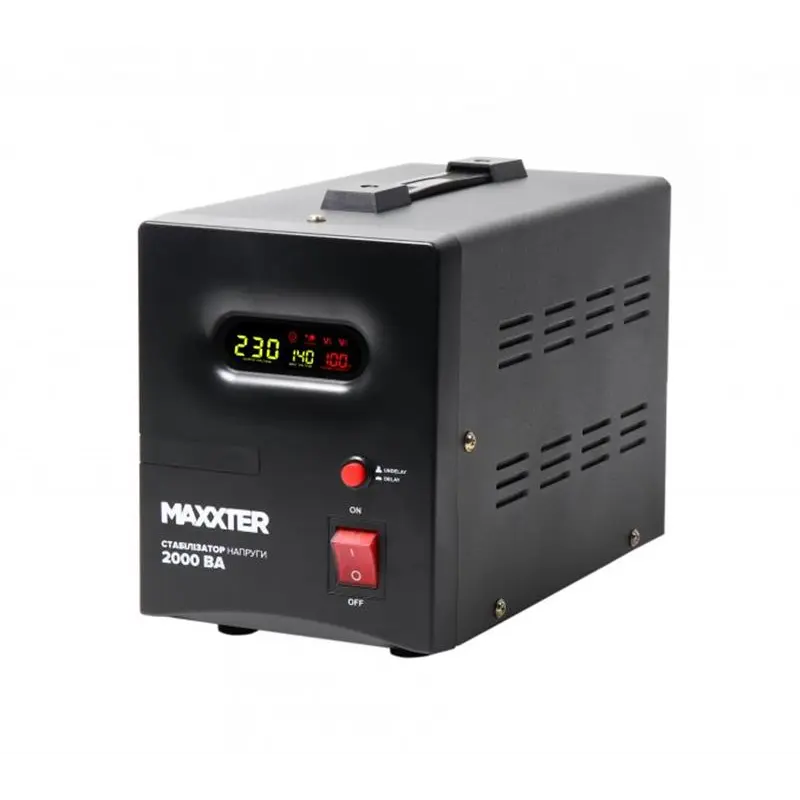 Стабілізатор Maxxter MX-AVR-S2000-01 2000VA Стабілізатор Maxxter MX-AVR-S2000-01 2000VA