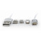 Кабель Cablexpert USB - Lightning + micro USB + USB Type-C (M/M), 1 м, сріблястий (CC-USB2-AMLM31-1M)