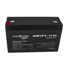 Акумуляторна батарея LogicPower LP 6V 12AH Silver (LP 6 - 12 AH Silver) AGM