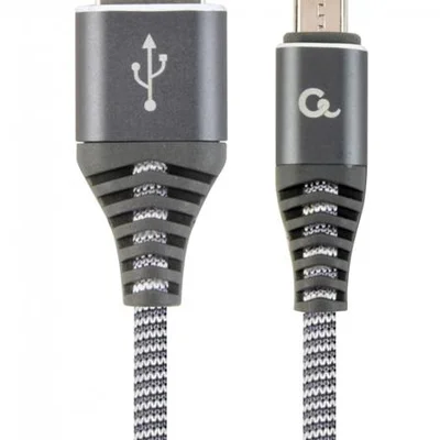 Кабель Cablexpert USB - micro USB (M/M), преміум, 1 м, сірий (CC-USB2B-AMmBM-1M-WB2)