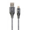 Кабель Cablexpert USB - micro USB (M/M), преміум, 1 м, сірий (CC-USB2B-AMmBM-1M-WB2)