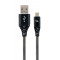 Кабель Cablexpert USB - micro USB (M/M), 2.1 А, преміум, 2 м, чорний (CC-USB2B-AMmBM-2M-BW)