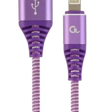 Кабель Cablexpert USB - Lightning, преміум (M/M), 1 м, фіолетовий (CC-USB2B-AMLM-1M-PW)