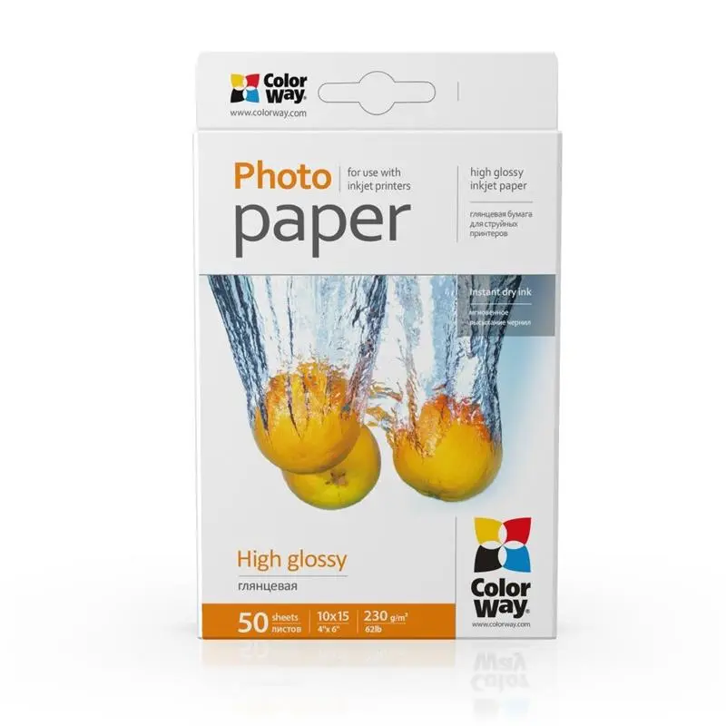 Фотопапір CW глянцевий 230г/м2 10х15см 50арк (PG2300504R) Фотопапір CW глянцевий 230г/м2 10х15см 50арк (PG2300504R)