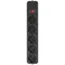 Фильтр живлення Maxxter 5 розеток 4.5м (SPM5-G-15B) чорний