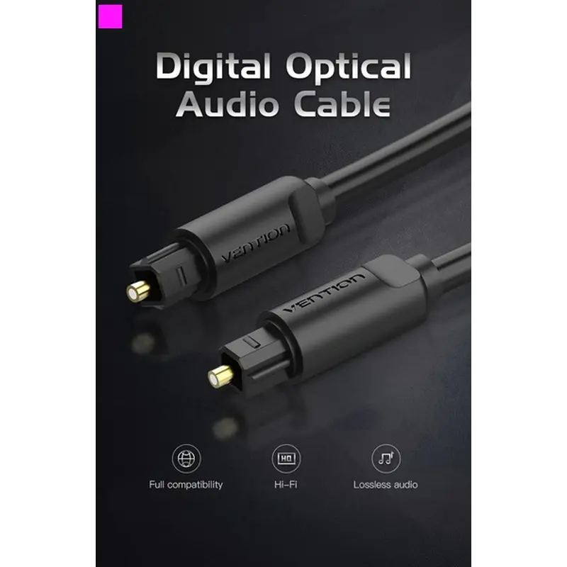 Кабель Vention Toslink - Toslink (M/M), 1.5 м, Black (BAEBG) Кабель Vention Toslink - Toslink (M/M), 1.5 м, Black (BAEBG)