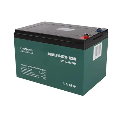 Акумуляторна батарея LogicPower LP 6-DZM-12 AH - під Болт М5 (LP9172) AGM Акумуляторна батарея LogicPower LP 6-DZM-12 AH - під Болт М5 (LP9172) AGM
