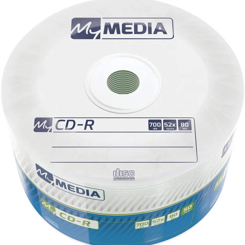 Диски CD-R MyMedia (69201) 700MB 52x Matt Silver Wrap 50шт
