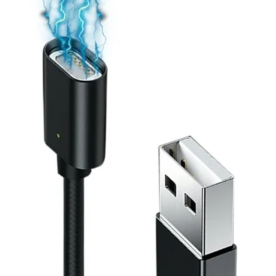 Кабель Grand-X USB - Lightning (M/M), магнітний, 1 м, Black (MG-01L)