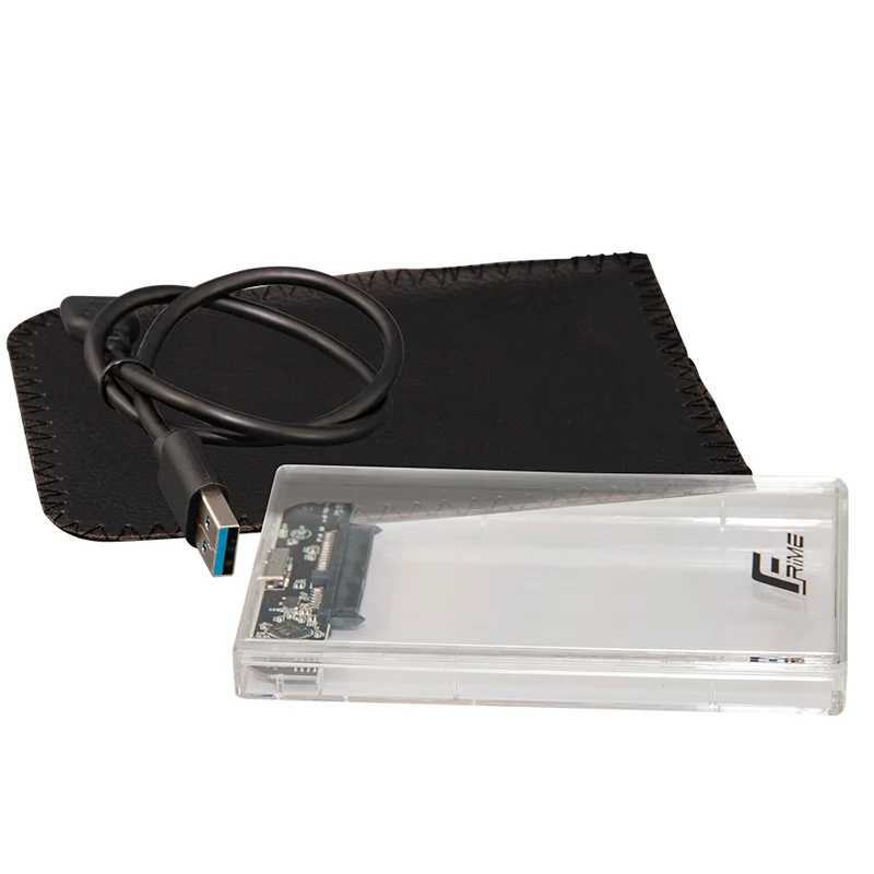 Зовнішня кишеня Frime SATA HDD/SSD 2.5", USB 3.0, Plastic, Clear (FHE80.25U30)