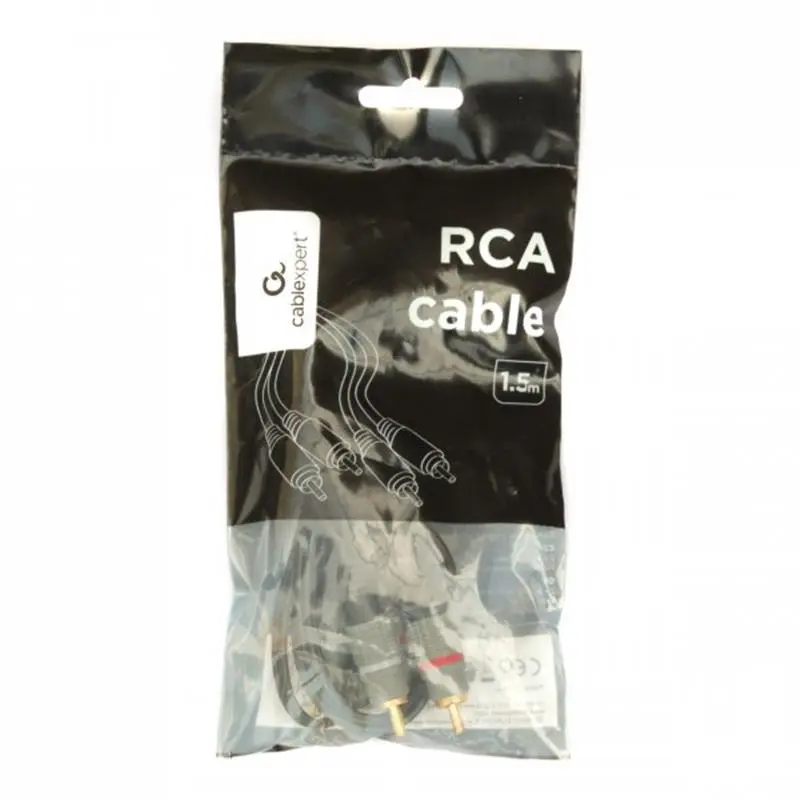 Кабель Cablexpert 2хRCA - 2хRCA (M/M), 1.5 м, Black (CCAP-202-1.5M) Кабель Cablexpert 2хRCA - 2хRCA (M/M), 1.5 м, Black (CCAP-202-1.5M)